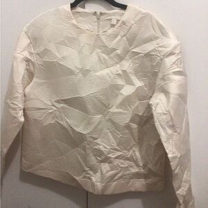 COS Off-White Textured Blouse